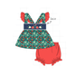 PO101 Green strawberry embroidery collection