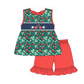 PO101 Green strawberry embroidery collection