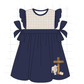 PO101 Navy easter cross egg embroidery gingham collection