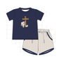 PO101 Navy easter cross egg embroidery gingham collection
