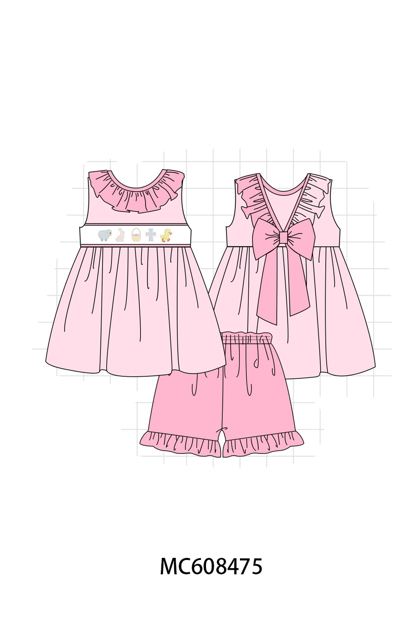 PO101 Pink&blue easter bunny embroidery collection