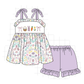 PO101 Lavender easter bunny floral ruffle collection