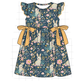 PO101 Navy bunny floral print ruffle collection