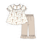 PO101 Brown easter cross bunny embroidery collection
