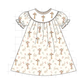 PO101 Brown easter cross bunny embroidery collection