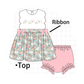 PO101 Easter bunny embroidery bow stripe collection