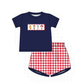 PO101 Navy toy story embroidery gingham collection