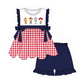 PO101 Navy toy story embroidery gingham collection