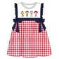 PO101 Navy toy story embroidery gingham collection