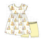 PO101 Yellow winnie bear print bamboo collection