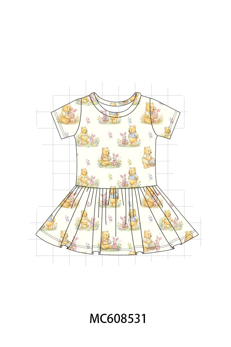 PO101 Yellow winnie bear print bamboo collection