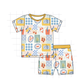 PO101 Mustard beach print bamboo collection