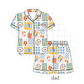 PO101 Mustard beach print bamboo collection