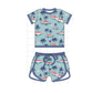 PO101 Teal palm print bamboo collection
