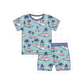 PO101 Teal palm print bamboo collection