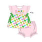 PO101 Pink St. Patricks day clover rainbow embroidery collection