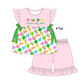 PO101 Pink St. Patricks day clover rainbow embroidery collection