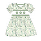 PO101 Sage smiling face clover embroidery collection