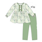 PO101 Sage smiling face clover embroidery collection