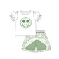 PO101 Sage smiling face clover embroidery collection