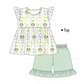PO101 Sage St. Patricks Day clover bow print collection