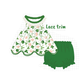 PO101 Green clover print lace collection