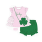 PO101 Pink lucky clover bag ruffle collection