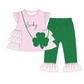 PO101 Pink lucky clover bag ruffle collection