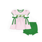 PO101 Pink&sage truck clover embroidery gingham collection