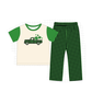 PO101 Pink&green clover rainbow smocked collection
