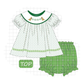 PO101 Green St. Patricks Day puppy clover embroidery plaid collection
