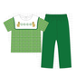 PO101 Green St. Patricks Day puppy clover embroidery plaid collection