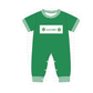 PO101 Green&pink clover embroidery ruffle stripe collection