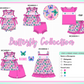PO101 Magenta monogram embroidery ruffle collection
