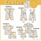 PO101 Mustard beach print bamboo collection
