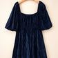 Navy Velvet Plus Size Dress LT