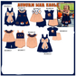 PO101 Navy Auburn embroidery collection 1