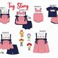 PO101 Navy toy story embroidery gingham collection