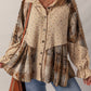 Oatmeal Boho Plaid Shacket LT