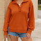 Orange Buttoned Baggy Slit Sweatshirt LT