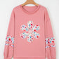 Floral Applique Baggy Top *TWO COLORS* LT