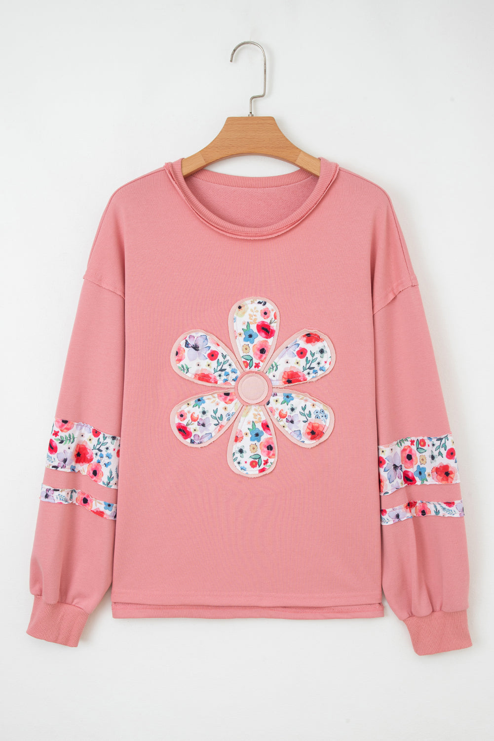 Floral Applique Baggy Top *TWO COLORS* LT