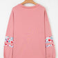 Floral Applique Baggy Top *TWO COLORS* LT