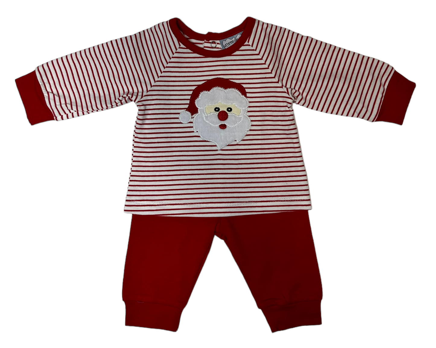 Three sisters • Santa appliqué boys jogger set