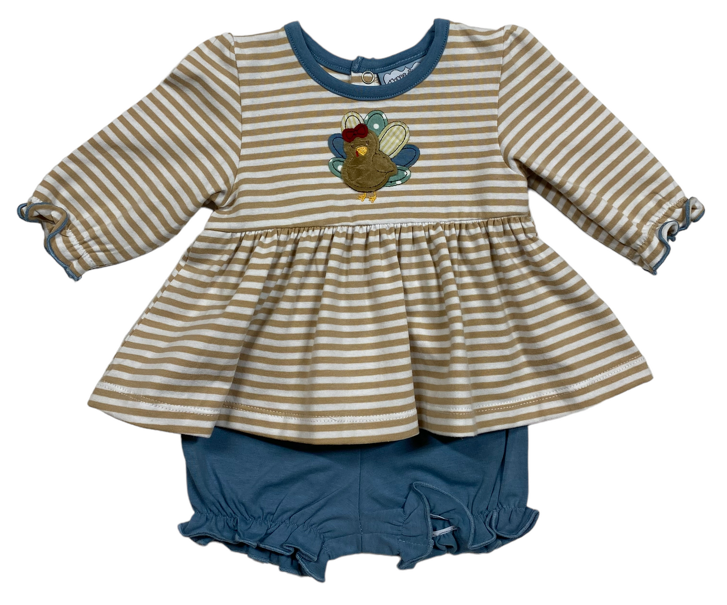 Three Sisters • Turkey Appliqué Girls Bloomer Set