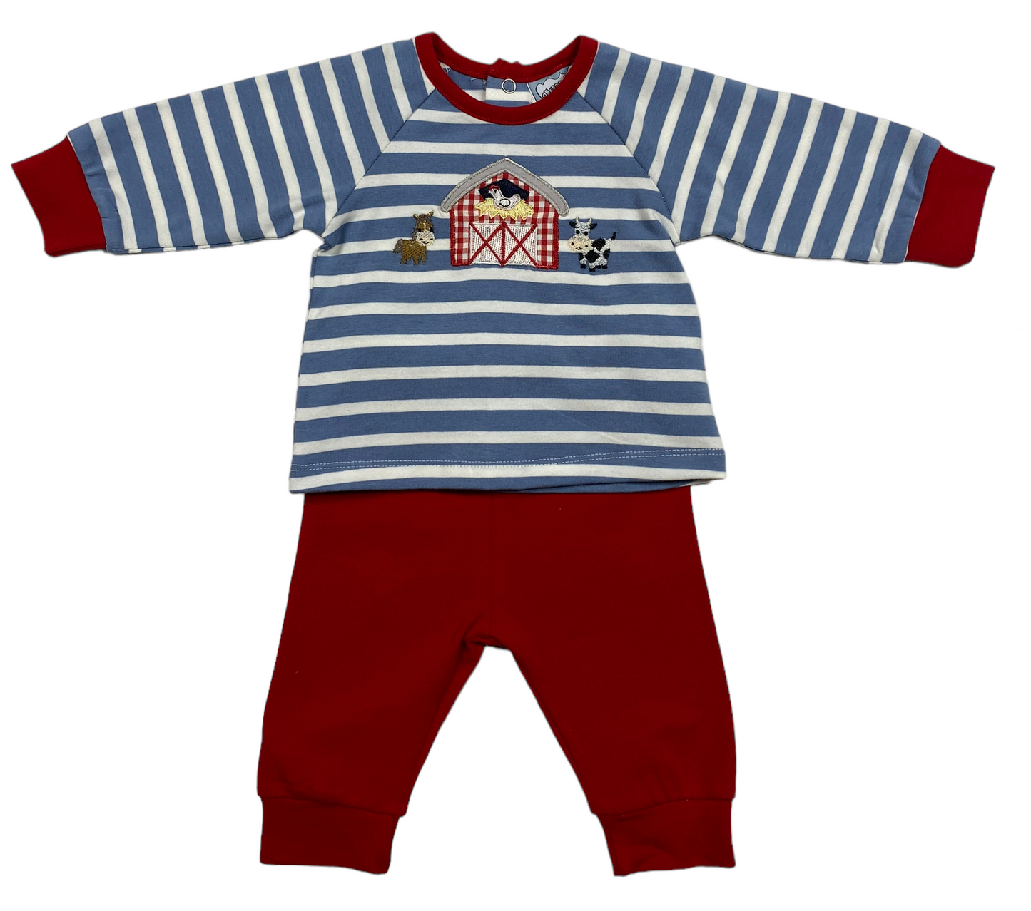 Three sisters • farm days appliqué boys jogger set