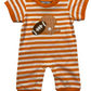Three Sisters • orange football boys romper
