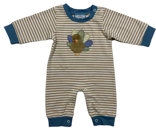 Three Sisters • Turkey Appliqué Boys Romper