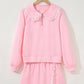 Pink Lace Sweatshirt Set LT