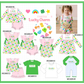 PO101 Pink St. Patricks day clover rainbow embroidery collection